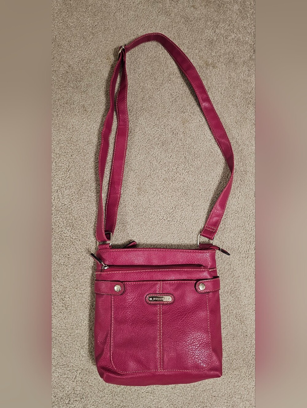 Rosetti Women's Crossbody Bag - Pink Faux Leather